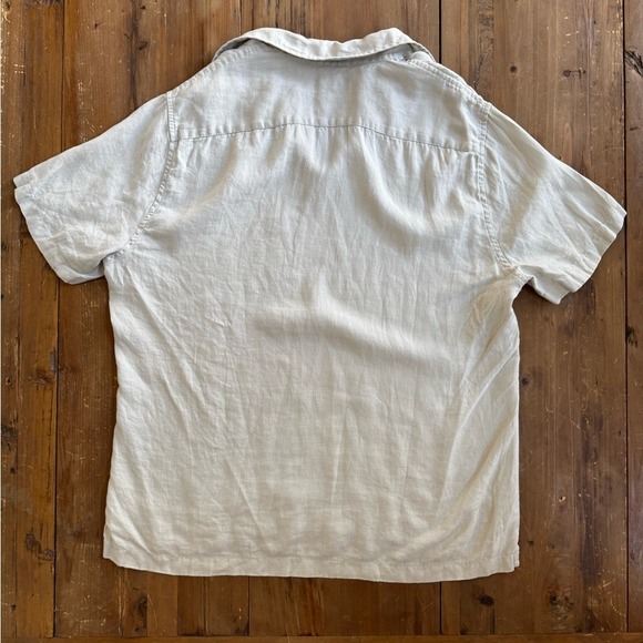 Vince linen short sleeve collard shirt - Picture 4 of 7